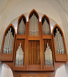 Organ pipes in arch