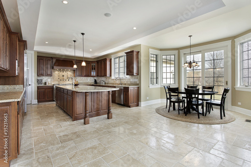 Photo: Large kitchen with eating area Large kitchen with eating area