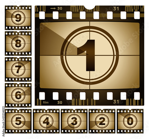 Vektor: film countdown film countdown