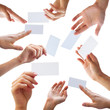 set of empty card in a hand