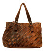 Fashionable women's handbag on a white background