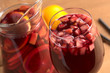 Photo: Red wine punch called sangria with orange, apple, mango Red wine punch called sangria with orange, apple, mango