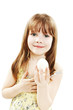 Little girl with boiled egg