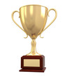 Gold trophy cup