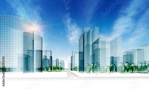 Illustration: Glass city Glass city