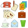 Set of business hand draw images
