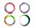 abstract retro technology circles abstract retro technology circles