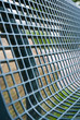 Close-up of a Green iron bench in the park Close-up of a Green iron bench in the park