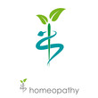 Logo homeopathy, alternative medicine # Vector