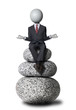 Homme d’affaires zen Headman concept
