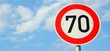 Verkehrsschild "70"