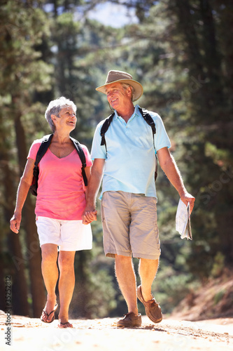 Photo: Senior couple on country walk Senior couple on country walk