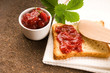 Wild strawberry jam with toast
