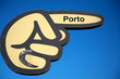Board with hand pointing