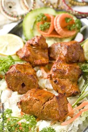 Photo: Indian food, Boti Kebab. Indian food, Boti Kebab.