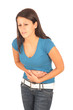 Pain in stomach - girl in pain Pain in stomach - girl in pain