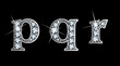Diamond p, q, r in Lower Case