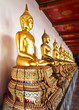 Row Buddhas statue at Wat Pho in Bangkok, Thailand Row Buddhas statue at Wat Pho in Bangkok, Thailand
