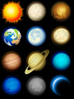 Vector: Solar system icons Solar system icons