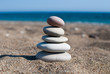 Close-up of pebbles stack