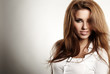 young brunette woman beauty portrait studio shot young brunette woman beauty portrait studio shot