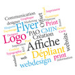Logo Flyer Impression nuage de mots Logo Flyer Impression nuage de mots