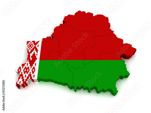 Photo: 3D Map of Belarus 3D Map of Belarus