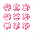 set of 9 pink techology with arrows signs