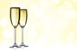 Photo: two glasses of champagne two glasses of champagne
