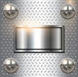 Metal background with screws