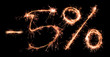 Sale percents made of real sparklers