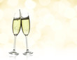 Photo: two glasses of champagne two glasses of champagne