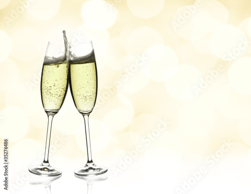Photo: two glasses of champagne two glasses of champagne