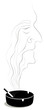 Old lonely smoker