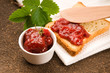 Wild strawberry jam with toast