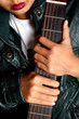 girl with an acoustic guitar