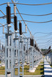Photo: Porcelain insulators and aluminum wires Porcelain insulators and aluminum wires