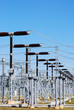Photo: A row of cutouts filled with high voltage gas A row of cutouts filled with high voltage gas