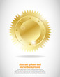 abstract illustration of gold seal