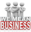 We Mean Business People Arms Crossed Serious Achievers