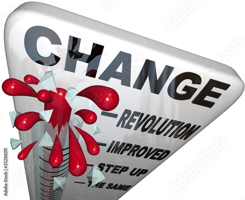Illustration: Change Thermometer Improvement and Successful Growth Change Thermometer Improvement and Successful Growth