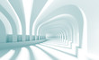 3d Illustration of Blue Abstract Architecture Background