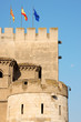 Detail of the Aljaferia Palace in Zaragoza, Spain