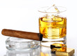 Glass of Whiskey and Cigar