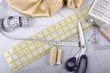 Sewing kit with scissor and utensils