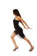 Mujer española bailando flamenco en fondo aislado Mujer española bailando flamenco en fondo aislado