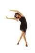 chica española bailando flamenco en fondo blanco chica española bailando flamenco en fondo blanco