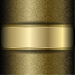 floral background label gold