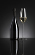 sparkling wine on dark background