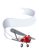 Vector: Vector retro airplane with banner Vector retro airplane with banner